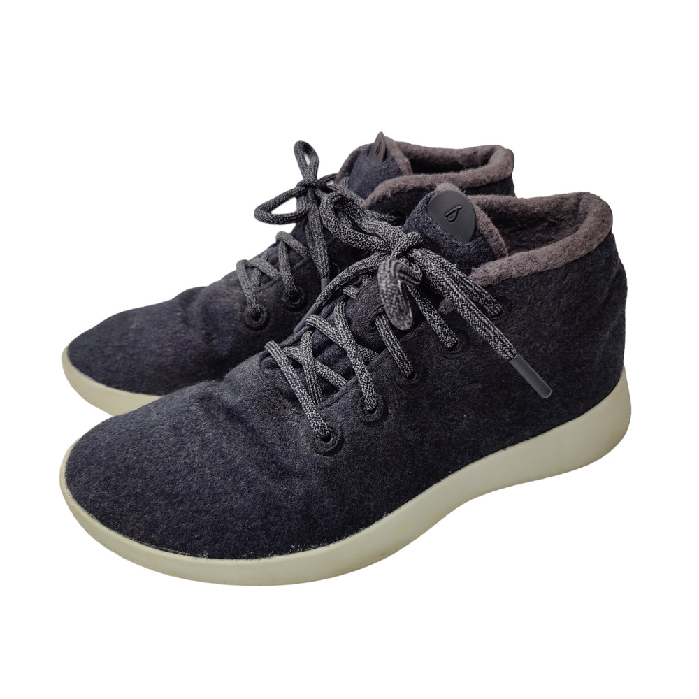 Allbirds Womens Sz 10 Mizzle Grey High Top Wool Washable Sneakers Lace Up Warm
